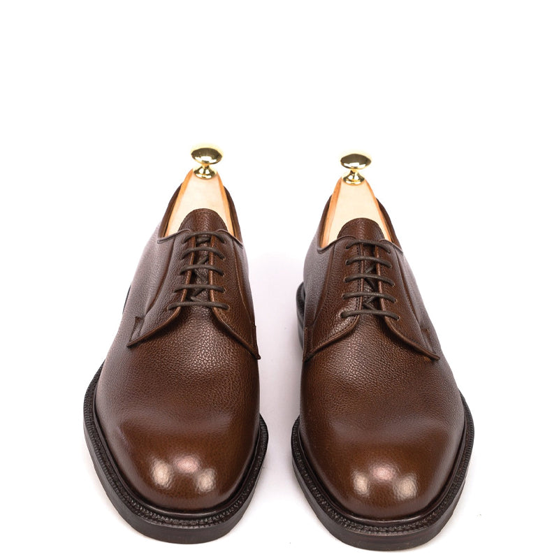 Classic Polished Leather Plain Derby Shoe Black