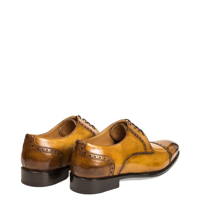 Premium Handmade Leather Cap Toe Oxford Blue Shoe