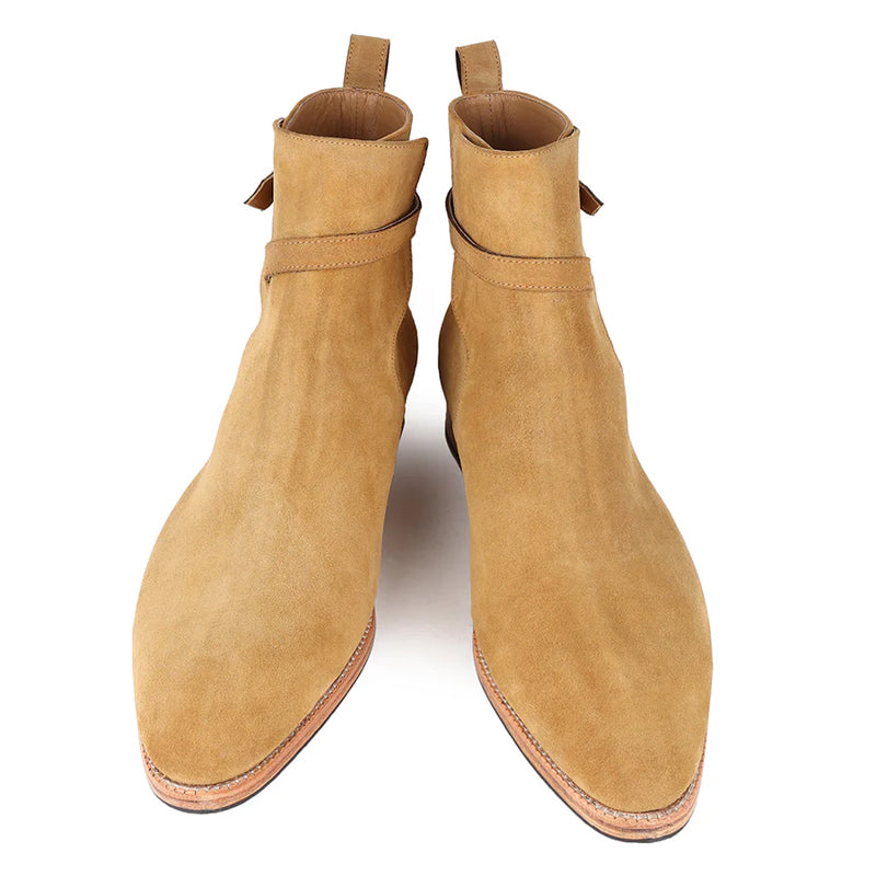 Men Suede Handmade Leather Jodhpur Ankle Boot Beige