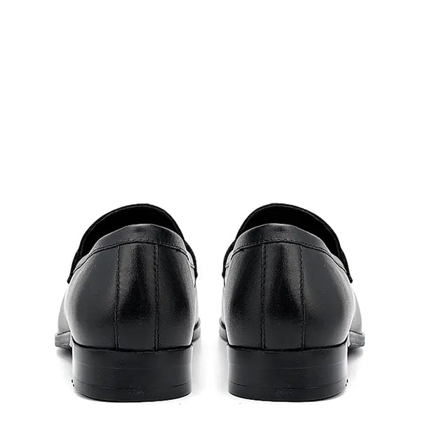 Men Round Toe Slip On Leather Formal Tan Loafer