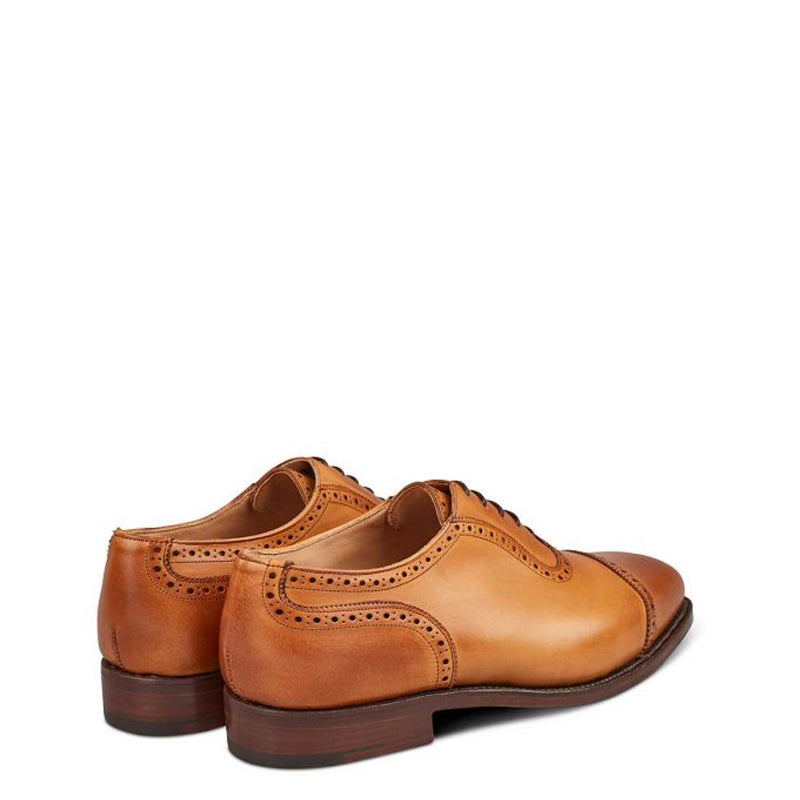 Classic Premium Leather Captoe Oxford Shoe Tan
