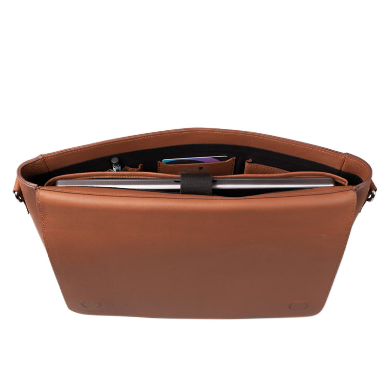 Carismatico Leather Messenger Brown Bag For Men