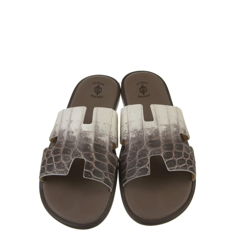Luxury Croco Leather Matte Oran Sandal