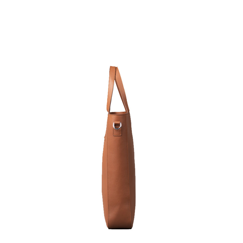 The Poet Leather Tote Brown Bag