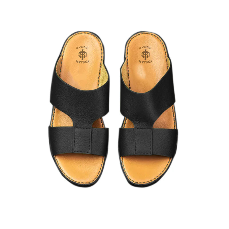 Premium Accented Open Toe Comfort Arabic Green Sandal