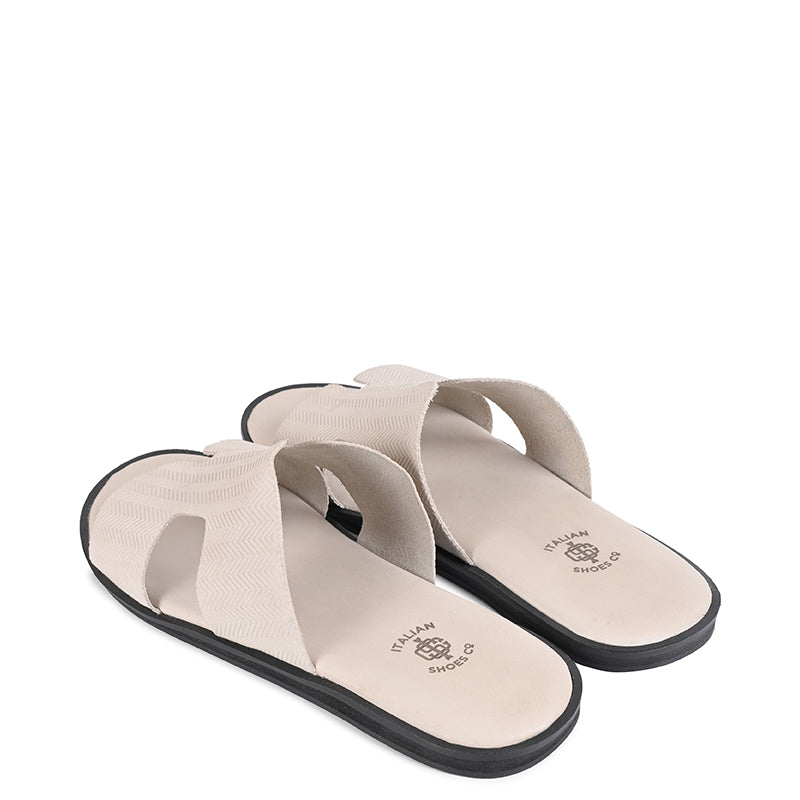 Luxury H Style Leather Slipper For Men