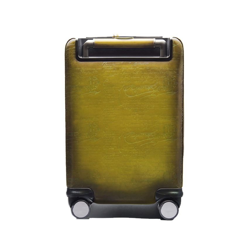 Eel Leather Black Trolley Case