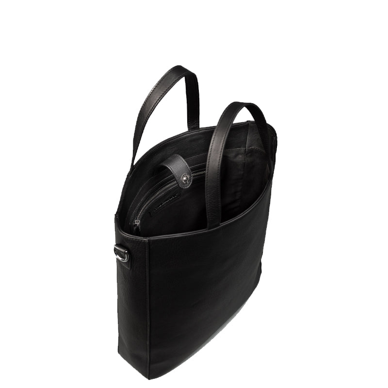 The Poet Leather Tote Grey Bag