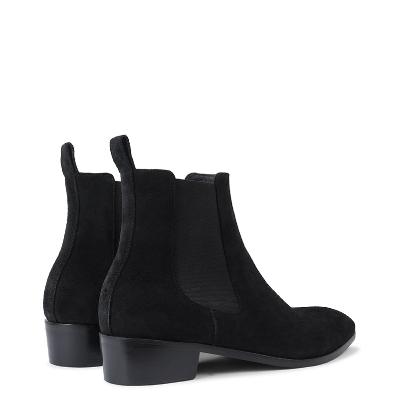 Men Suede Leather Plain Chelsea Boots
