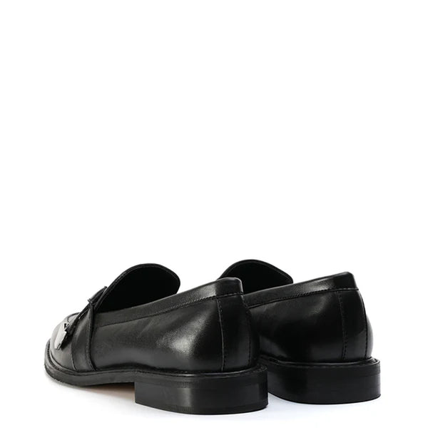 Men Slip On Polished Leather Formal Burgundy Loafer