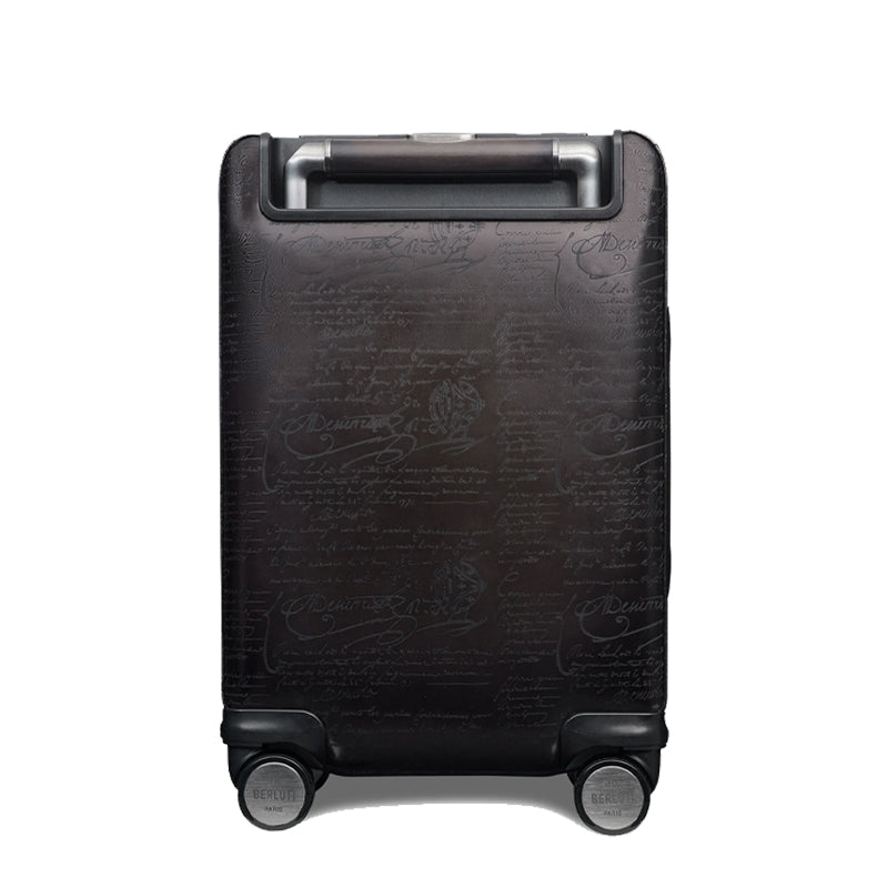 Eel Leather Black Trolley Case
