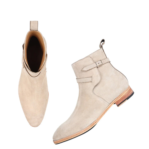 Men Suede Handmade Leather Jodhpur Ankle Boot Tan
