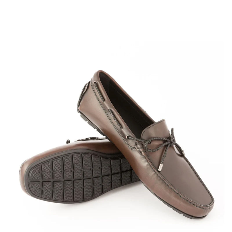 Patent Slip-On Leather Brown Loafer