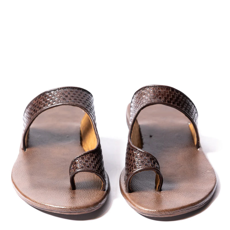 Handmade Woven Solid Leather Slippers