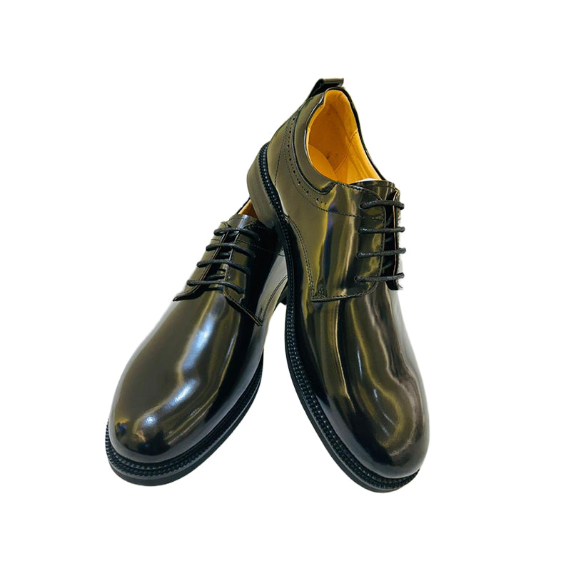 Obsidian Black Leather Lace-up Formal Shoe