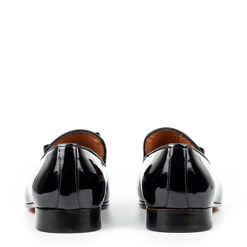 Patent Penny Solid Leather Black Loafer