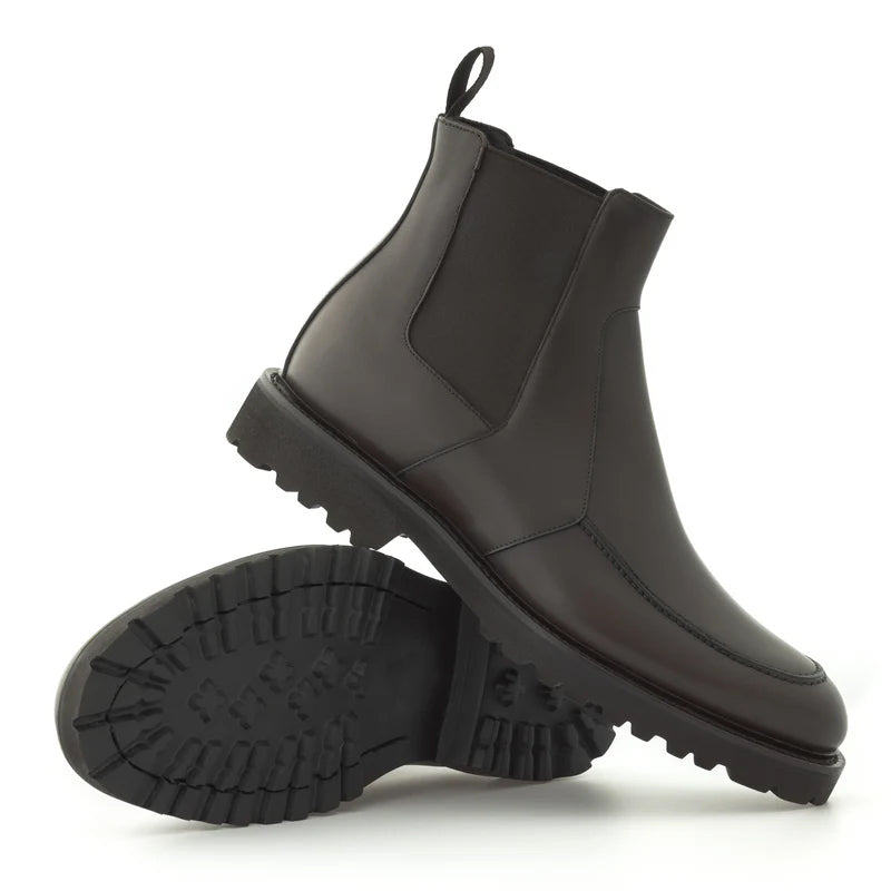 Men Handmade Classic Leather Chelsea Black Boot