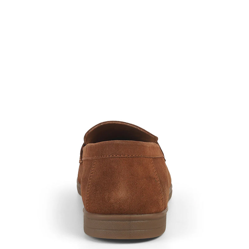 Men Suede Casual Leather Penny Tan Loafer