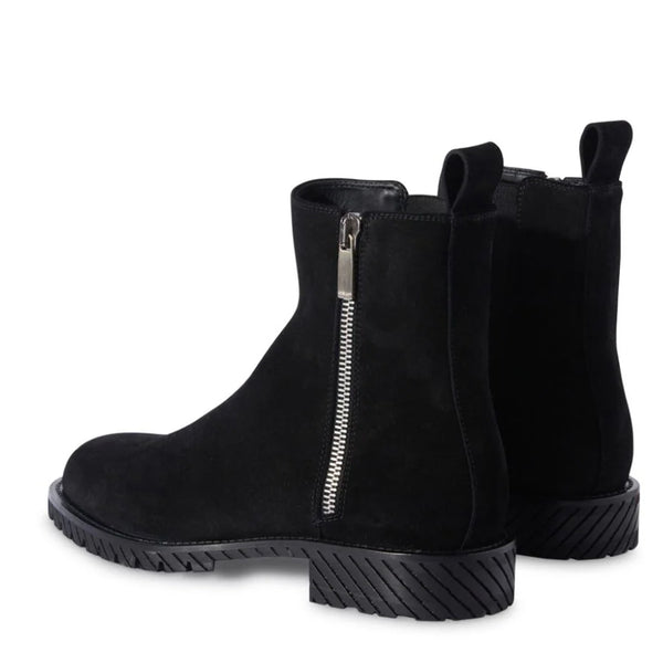 Round Toe Suede Ankle Boots