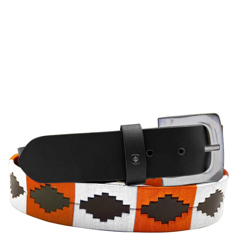 Stile Polo Casual Leather Silver Buckle Belt