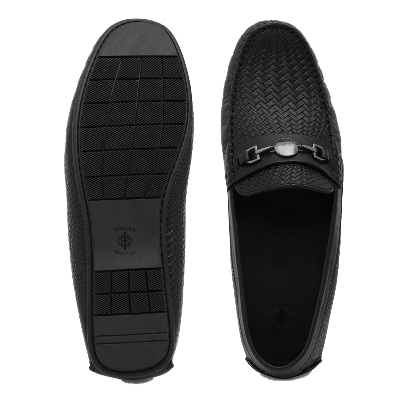 Premium Leather Slip-On Black Loafer For Men