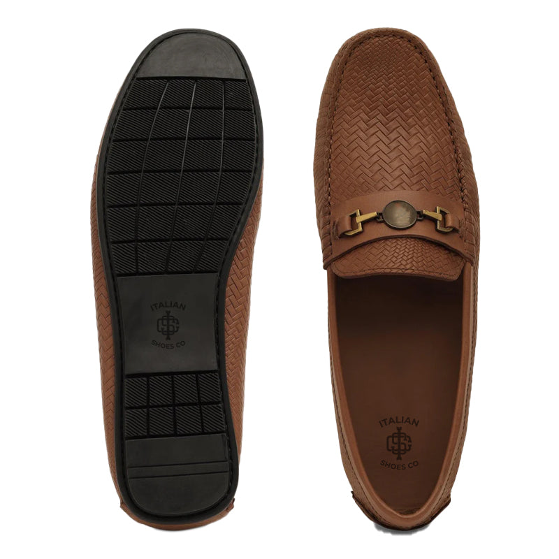 Premium Leather Slip On Tan Loafer For Men