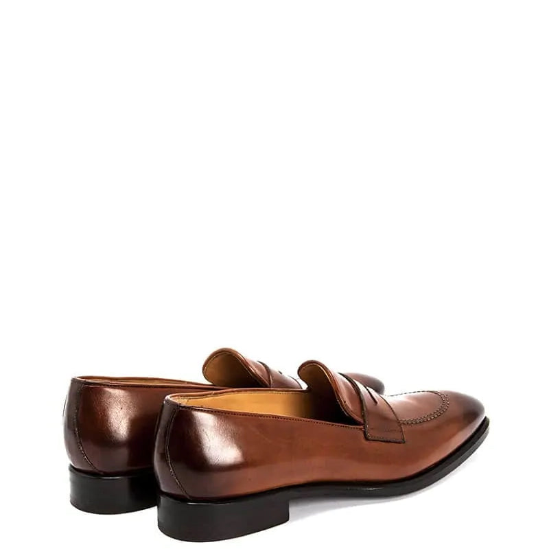 Classic Penny Shiny Leather Brown Loafer