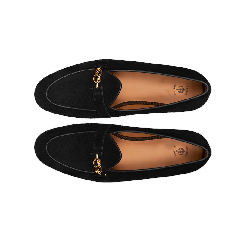 Men s Suede Loafers Sleek Shoe Black