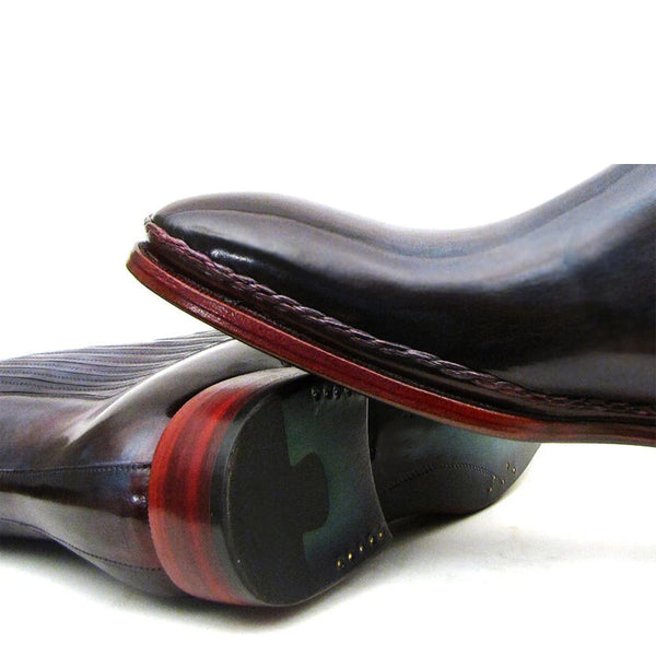 Handmade Plain Toe Chelsea Boots for Men