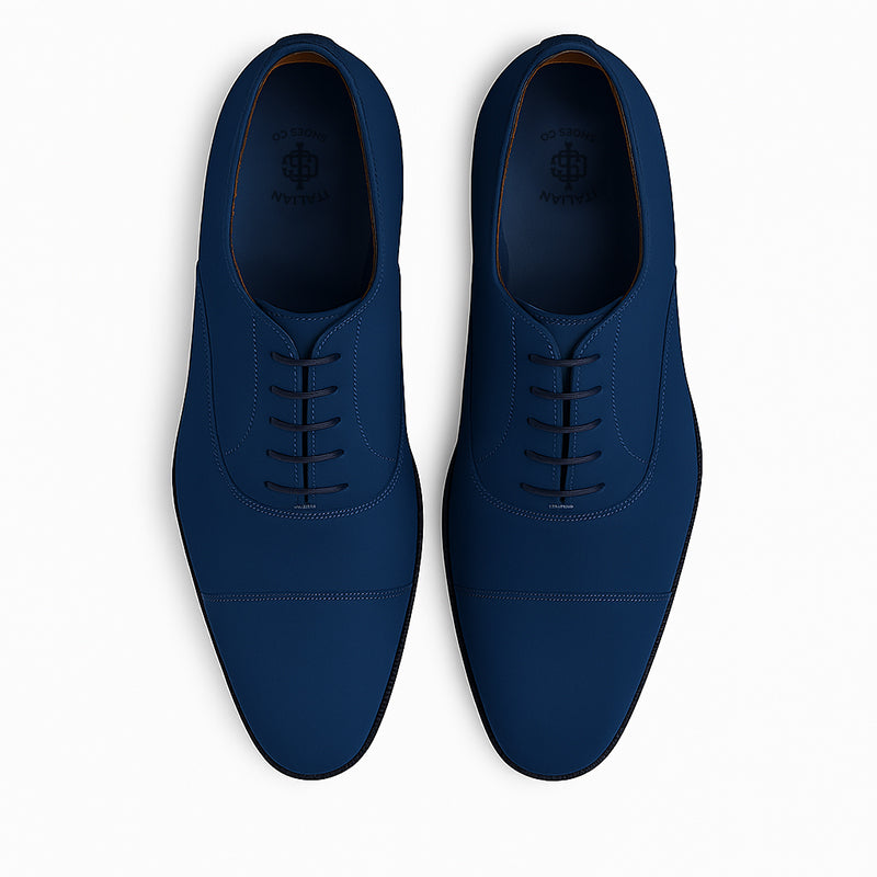 Men's Blue Suede Lace Up Formal Shoe