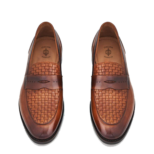 Leather Stacked Loafer for Man