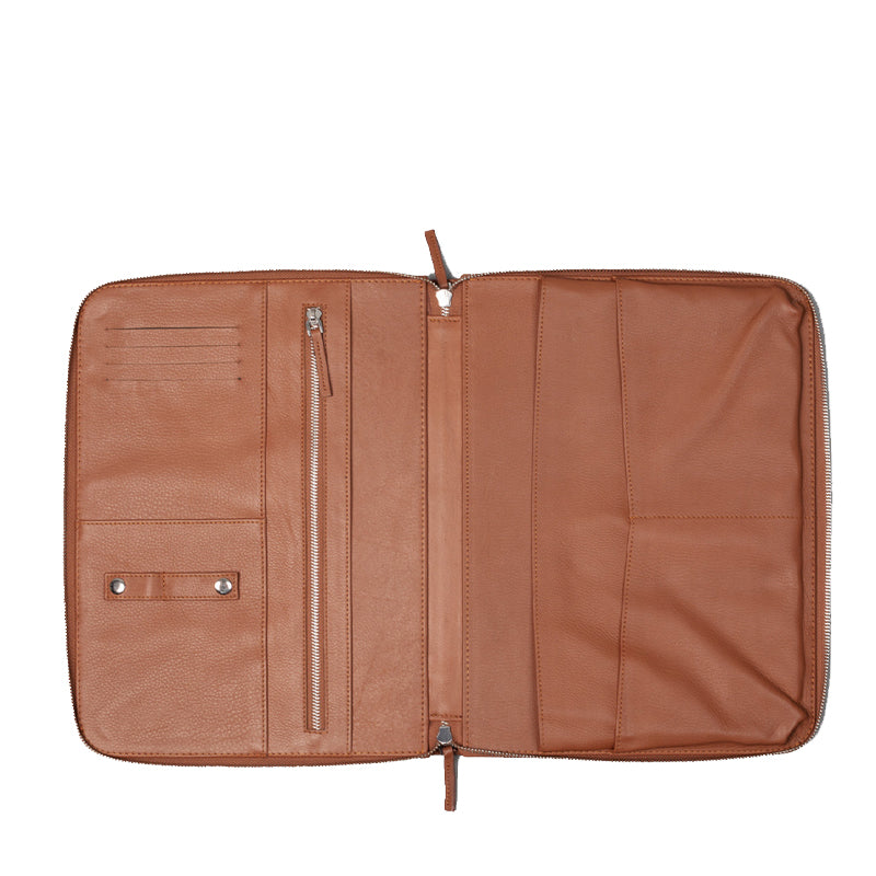 The Eclectic Leather Brown Folio Organizer