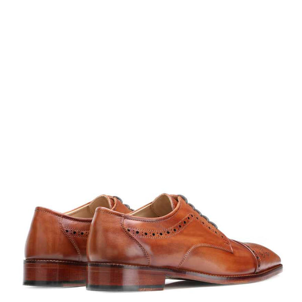 Classic Design Polished Leather Tan Derby Shoe