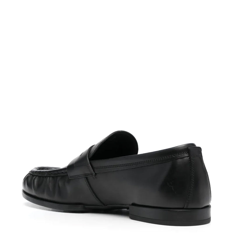 Penny Smooth Leather Black Loafer