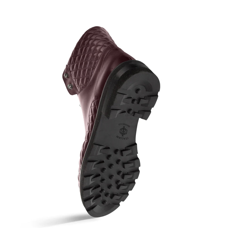 Brown Lace-up Leather Boot