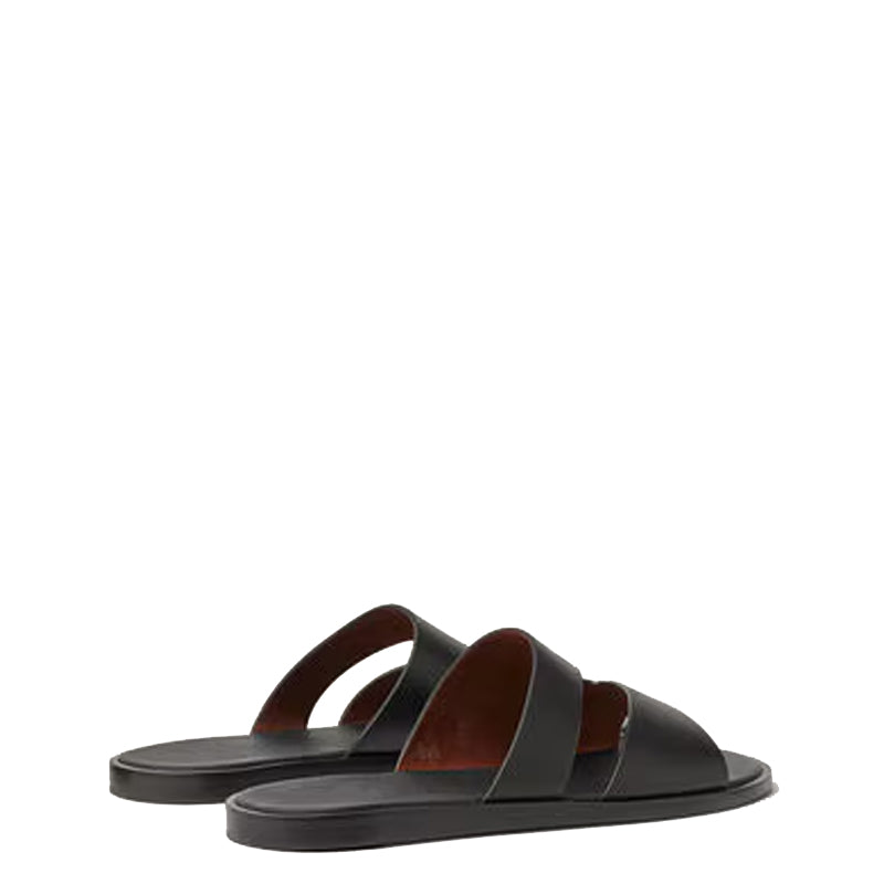 Stylish Double Strap Leather Daily Wear Slipper