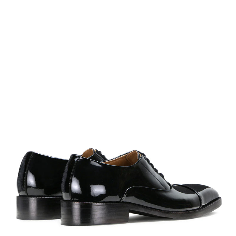 Men Patent CapToe Shiny Leather Oxford Shoes