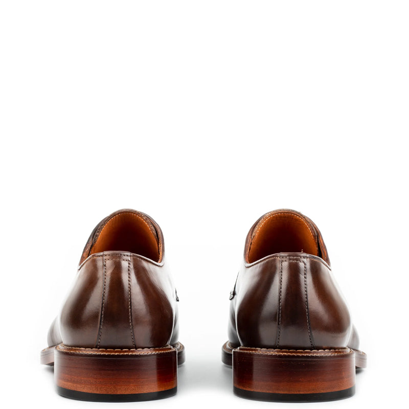 Polished Shiny Leather Formal Derby Shoe Black