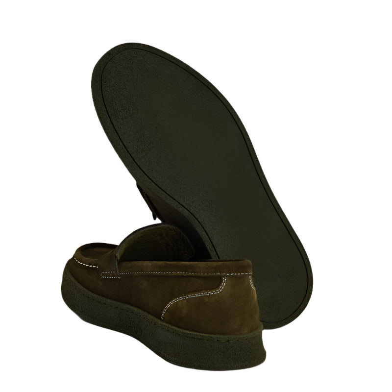 Men's Suede Casual Loafer Green