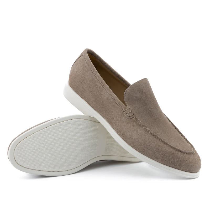 Premium Suede Leather Beige Loafer For Men