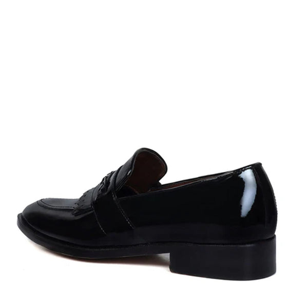 Men Classic Handmade Leather Loafer With Fringe