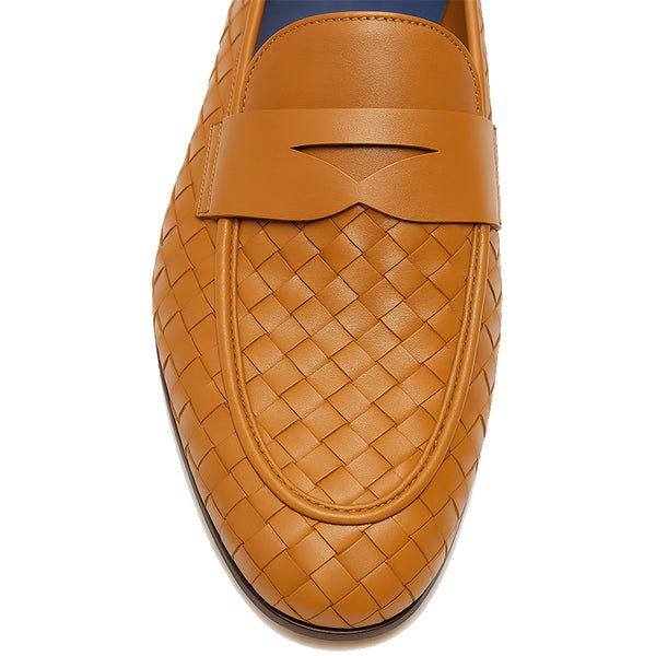 Woven Texture Leather Loafer for Men
