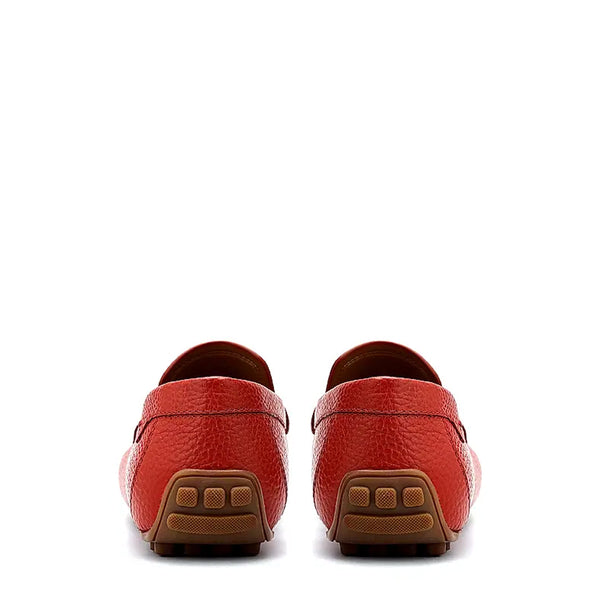 Men Textured Leather Driving Loafer
