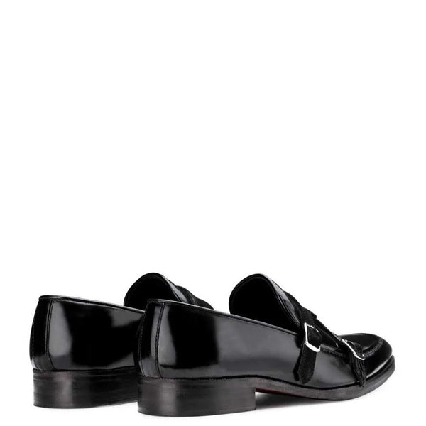 Patent Shiny Leather Double Monk Strap Shoe