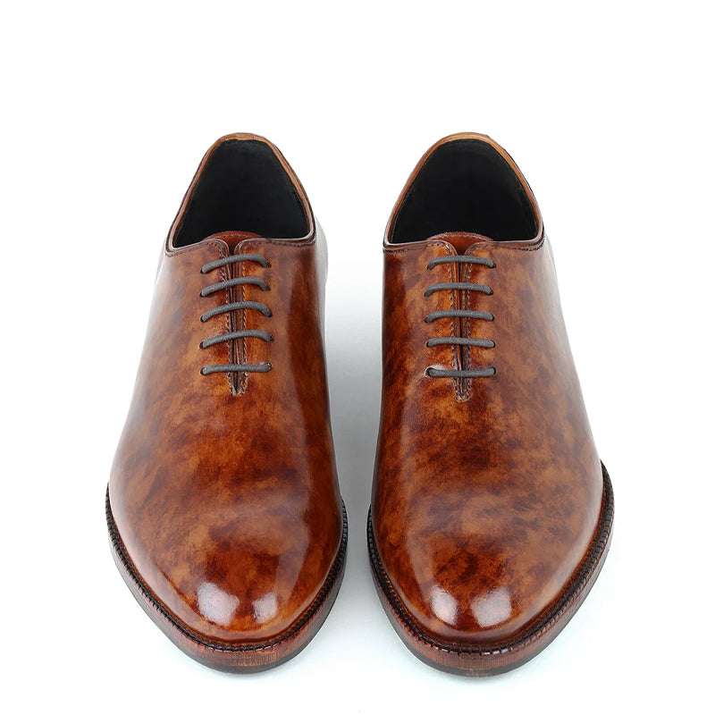 Patina Classic Wholecut Italian Leather Oxford Shoe Tan