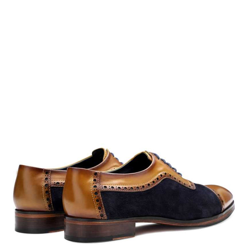 Handmade Solid Leather Formal Oxford Dual Tone Shoe