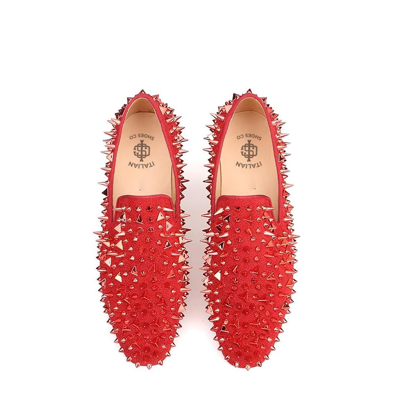 Loafer Rhinestones Rivets Prom