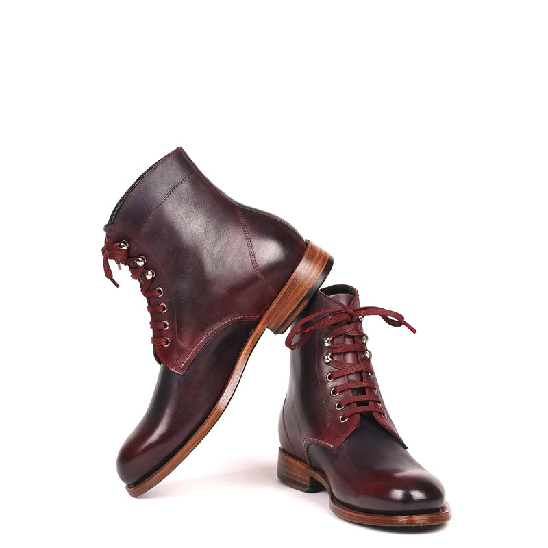 Premium Leather Lace-Up Ankle Boots For Men