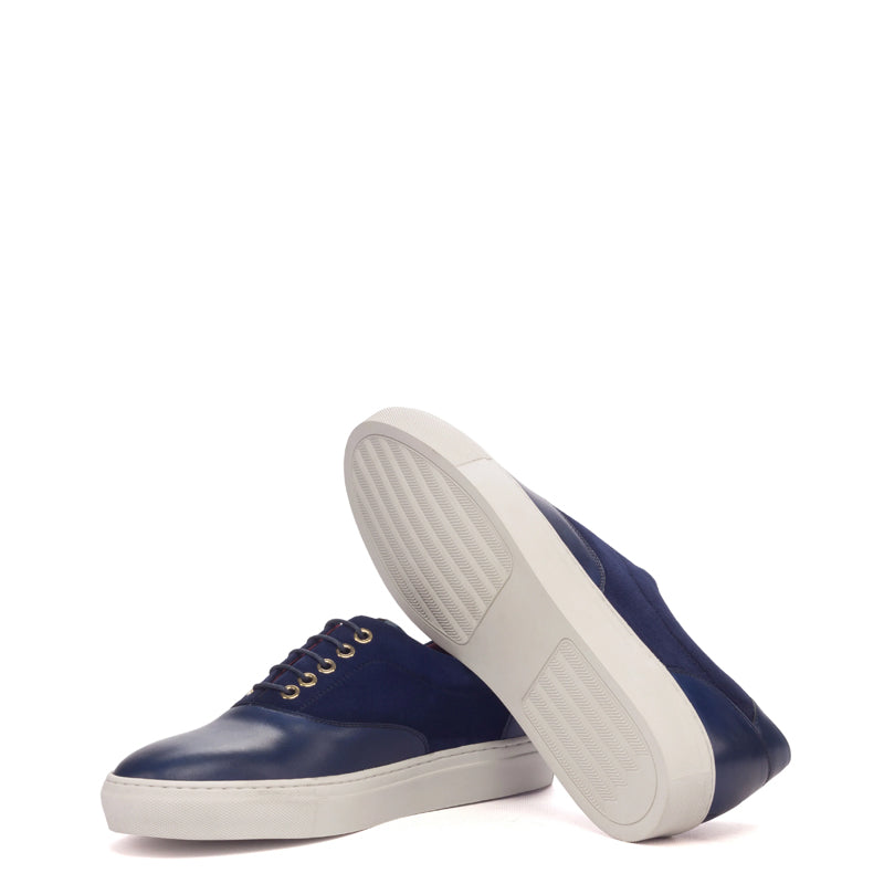 Men Suede Handmade Comfort Blue Sneaker