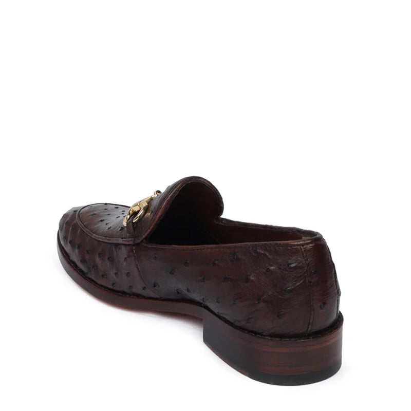 Men Solid Leather Slip On Brown Loafer Shoe